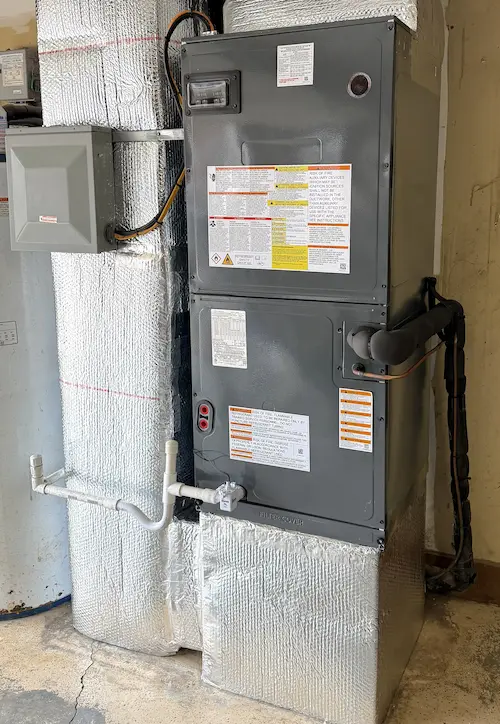 High-efficiency air conditioning system installation